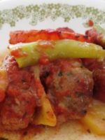 Meatball and Vegetable Casserole from Izmir / İzmir Köfte Recipe