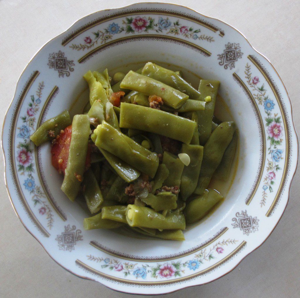 cooked green beans