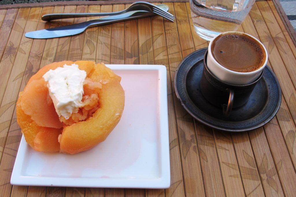 Quince Dessert and Coffee