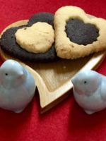Two Colored Heart Shaped Cookies