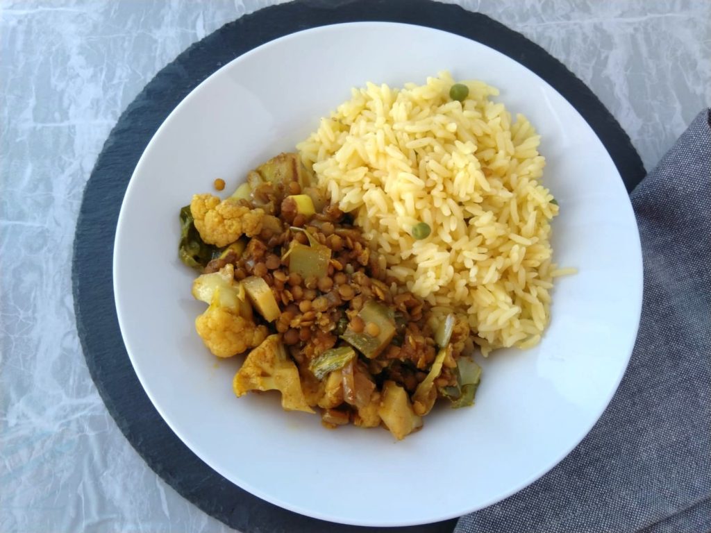 Cauliflower Lentil Curry