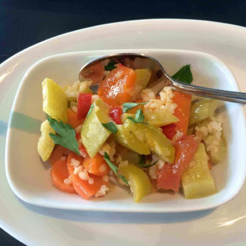 Zucchini with Carrots and Rice