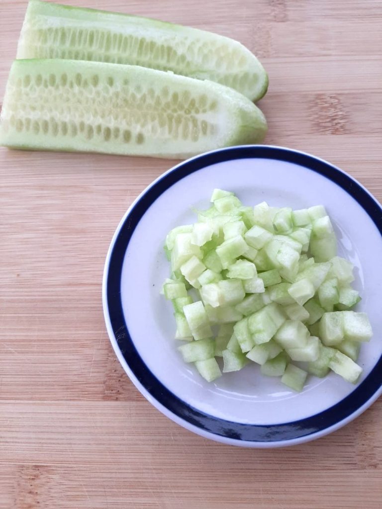 Cucumber cut